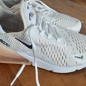 Nike Air Max White and Black Athletic Shoes